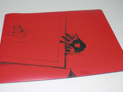 Schreibtischauflage für Linkshänder - Pop-Rot