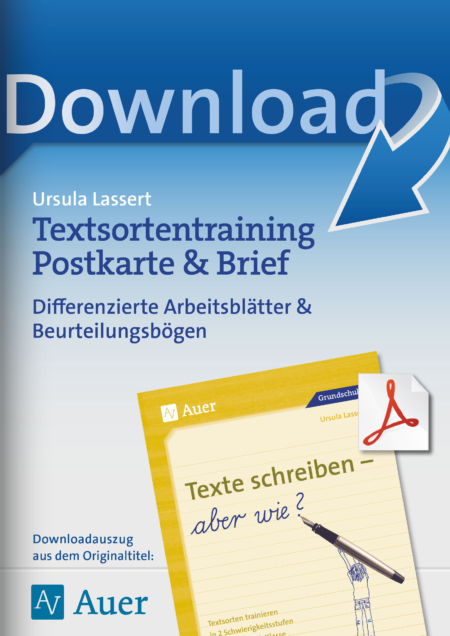 Textsortentraining Postkarte & Brief