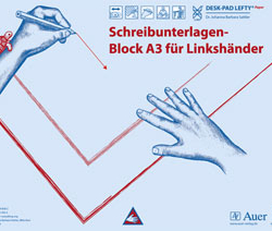 Schreibunterlagenblock DIN A3 für Linkshänder