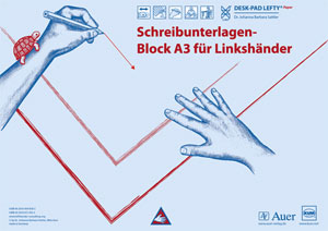 Schreibunterlagenblock DIN A3 für Linkshänder