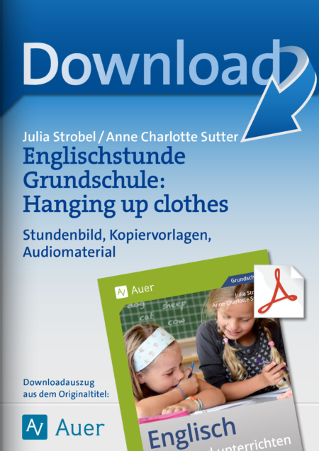 Englischstunde Grundschule: Hanging up clothes