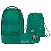 Für die Grundschule: Satch Pack Fearless Green Schulrucksack Set 3tlg