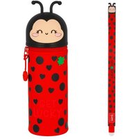 Legami Erasable Gel Pen Ladybug + 2 in 1 Ladybug Mäppchen - Marienkä