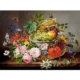 Stilleben mit Blumen und Obstkorb 2000 Teile Puzzle Castorland