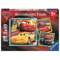 3 Puzzles - Cars 3 49 Teile Puzzle  Ravensburger