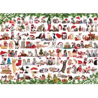 Weihnachtskatze 1000 Teile Puzzle  Eurographics