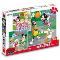 3 Puzzles - Mickey 55 Teile Puzzle  Dino