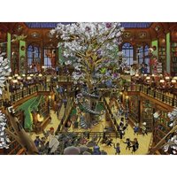 Cartoon Triangular - Library 1500 Teile Puzzle  Heye