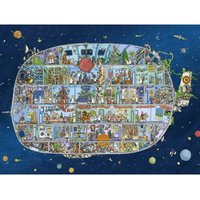 Cartoon Triangular - Spaceship 1500 Teile Puzzle  Heye