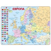 Rahmenpuzzle - Europa (auf Russisch) 70 Teile Puzzle  Larsen