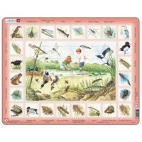 Rahmenpuzzle - Seetiere (auf Italienisch) 48 Teile Puzzle  Larsen