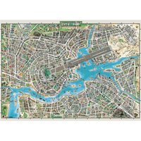 Map Art - City of Pop 2000 Teile Puzzle  Heye