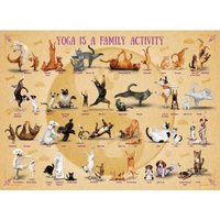 XXL Teile - Yoga is A Family Activity 500 Teile Puzzle  Eurographics