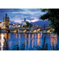 Bei Nacht - Tschechien: Prag 1000 Teile Puzzle  DToys