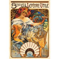 Alphonse Mucha: Biscuits Lefèvre-Utile 1000 Teile Puzzle  DToys