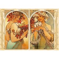 Alphonse Mucha: Früchte und Blumen 1000 Teile Puzzle  DToys