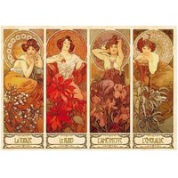 Alphonse Mucha: Edelsteine und Blumen 1000 Teile Puzzle  DToys