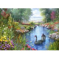 Andres Orpinas: Schwarze Schwäne 1500 Teile Puzzle  Castorland