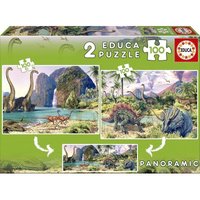 Puzzleset - Dino World Panoramic 100 Teile Puzzle  Educa