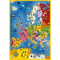 Landkarte Europa 240 Teile Puzzle DToys