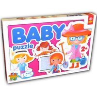 4 Form-Puzzles: Berufe 2 Teile Puzzle  Trefl