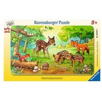 Rahmenpuzzle - Tierkinder des Waldes 15 Teile Puzzle  Ravensburger