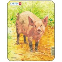 Rahmenpuzzle - Schwein 5 Teile Puzzle  Larsen