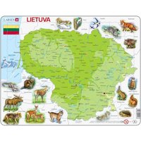 Rahmenpuzzle - Litauen (auf Litauisch) 60 Teile Puzzle  Larsen