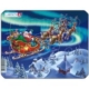 Rahmenpuzzle - Weihnachtsmann im Nordlicht 6 Teile Puzzle  Larsen