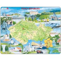 Rahmenpuzzle - Tschechische Republik (auf Tschechisch) 78 Teile Puzzle  Larsen