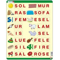 Rahmenpuzzle - Buchstabieren lernen 1 (auf Norwegisch) 22 Teile Puzzle  Larsen