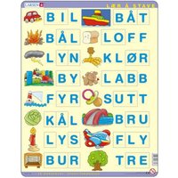 Rahmenpuzzle - Buchstabieren lernen 4 (auf Norwegisch) 23 Teile Puzzle  Larsen