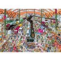 Cartoon Triangular - Train Station 2000 Teile Puzzle  Heye