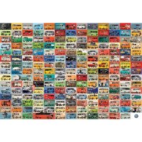 Volkswagon Groovy Bus Collage 2000 Teile Puzzle Eurographics