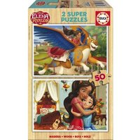 2 Holzpuzzles - Elena d'Avalor 50 Teile Puzzle  Educa