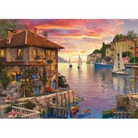 Dominic Davison - Mediterranean Harbor 1000 Teile Puzzle  Eurographics