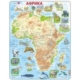 Rahmenpuzzle - Afrika (auf Russisch) 63 Teile Puzzle  Larsen