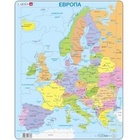 Rahmenpuzzle - Europa (auf Russisch) 37 Teile Puzzle  Larsen