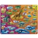 Rahmenpuzzle - Dinosaurier (auf Russisch) 85 Teile Puzzle  Larsen