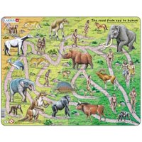 Rahmenpuzzle - The Road From Ape to Human (auf Englisch) 83 Teile Puzzle  Larsen