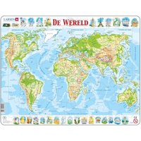 Rahmenpuzzle - De Wereld (Holländisch) 80 Teile Puzzle  Larsen