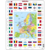 Rahmenpuzzle - Europa (auf Russisch) 70 Teile Puzzle  Larsen