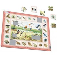 Rahmenpuzzle - der Teich (auf Französisch) 48 Teile Puzzle  Larsen
