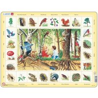 Rahmenpuzzle - Die Tiere aus dem Wald (Holländisch) 48 Teile Puzzle  Larsen