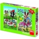 2 Puzzles - The little Mole 48 Teile Puzzle  Dino