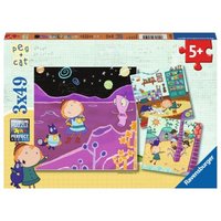 3 Puzzles - Peg + Cat 49 Teile Puzzle  Ravensburger