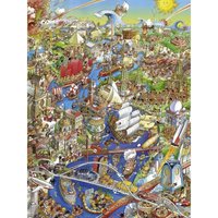 Cartoon Triangular - History River 1500 Teile Puzzle  Heye