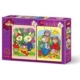 2 Puzzles - Die Kaninchen und die Bärenfamilie 35 Teile Puzzle Art Puzzle