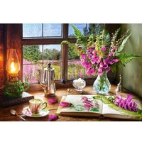 Stilleben mit Violettem Fingerhut 1000 Teile Puzzle  Castorland