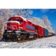 Red Train In The Snow 1500 Teile Puzzle Bluebird Puzzle